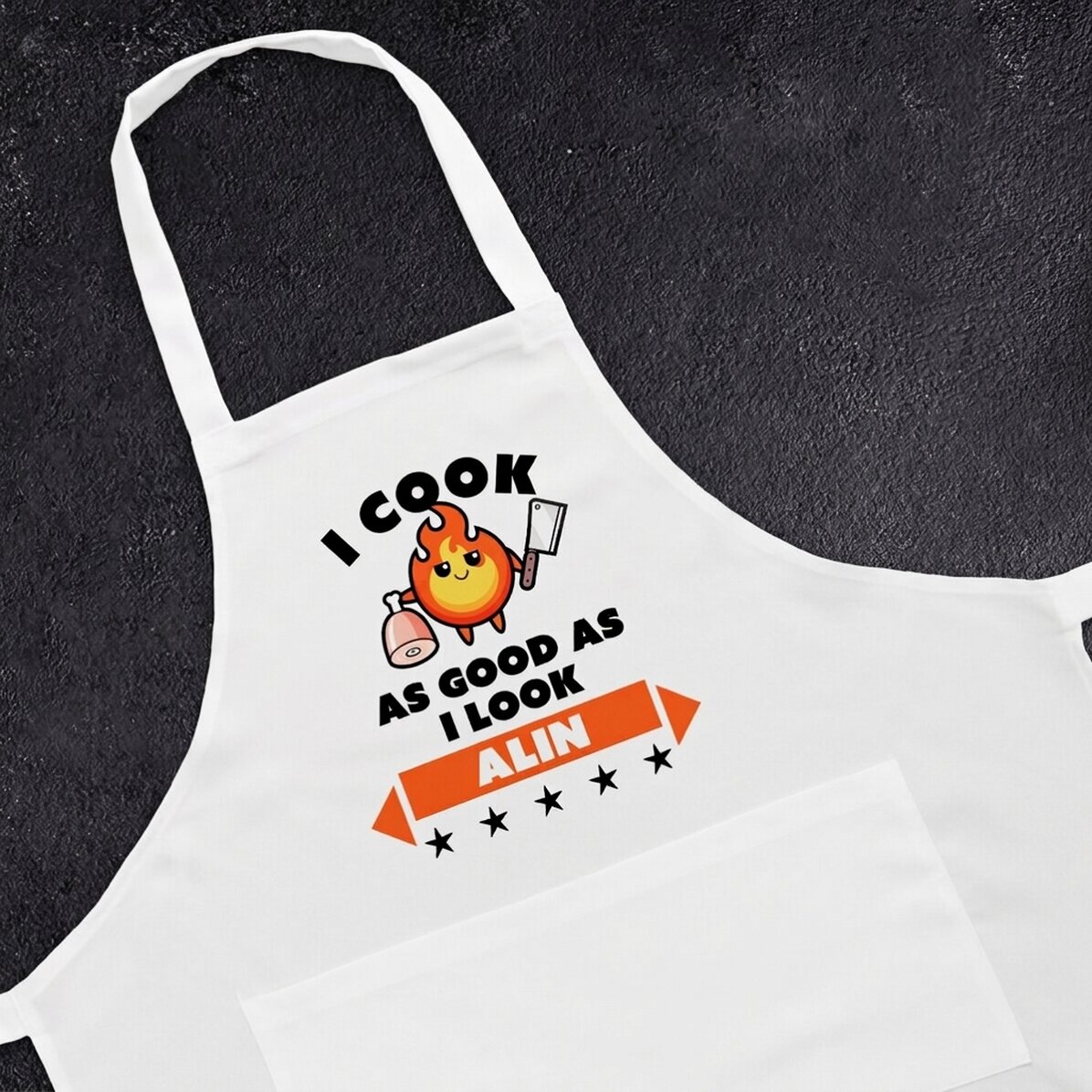 Personalised apron with name - AS GOOD AS I LOOK