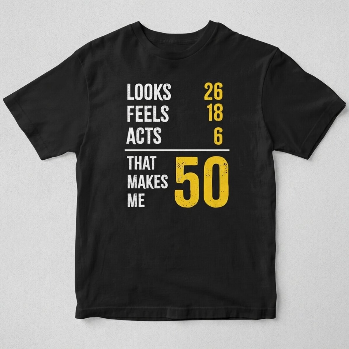 Camiseta de algodón personalizada con números - My real age
