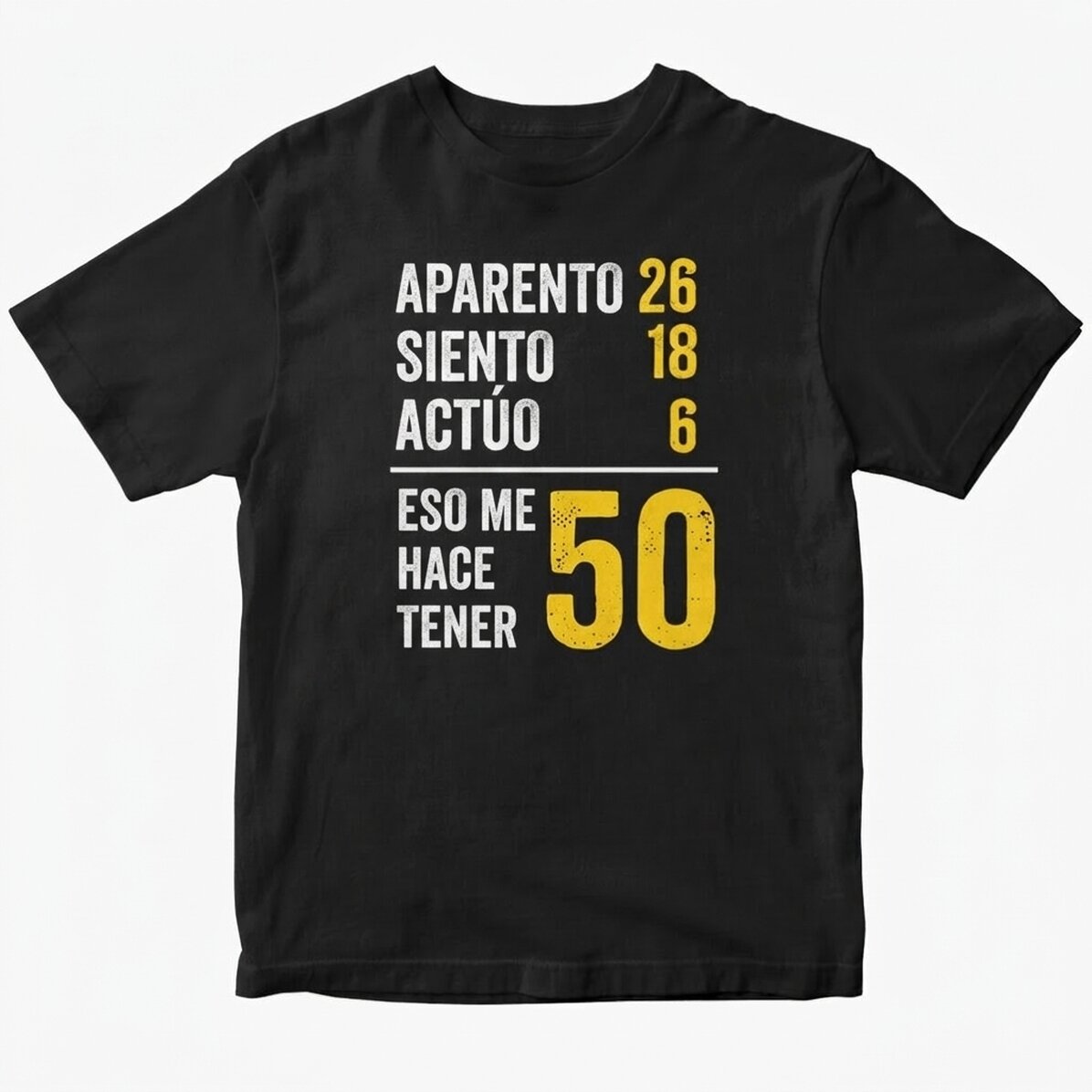 Camiseta de algodón personalizada con números - My real age