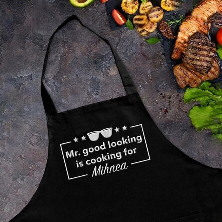 Personalised apron with message - Good looking