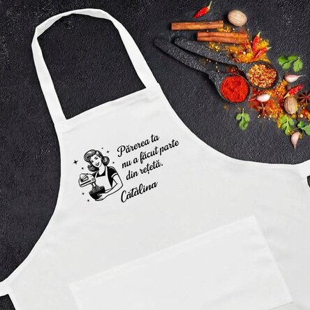 Customised apron with text - Your opinion