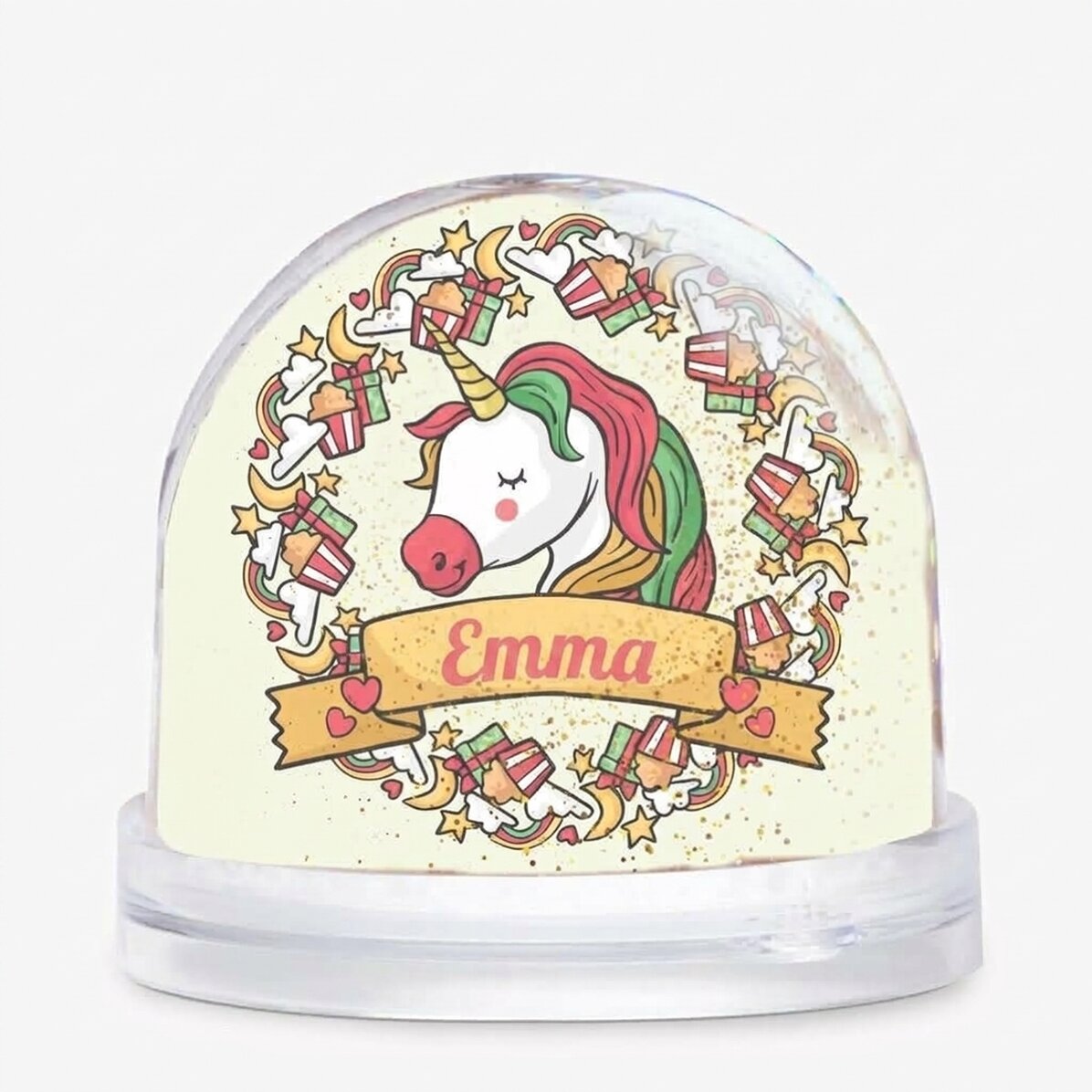 Globo de escritorio personalizado con foto y texto - Birthday Unicorn
