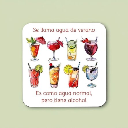 Posavasos personalizado con texto - Bebidas