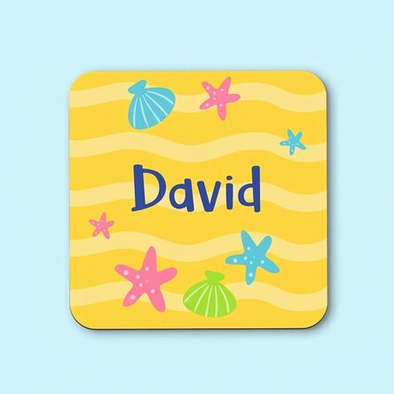Posavasos personalizado con texto para niños - Summer