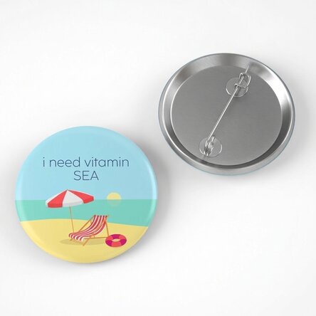 Chapa personalizada con mensaje - Hora de la playa