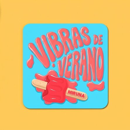 Posavasos personalizado con texto: «Helado derretido»
