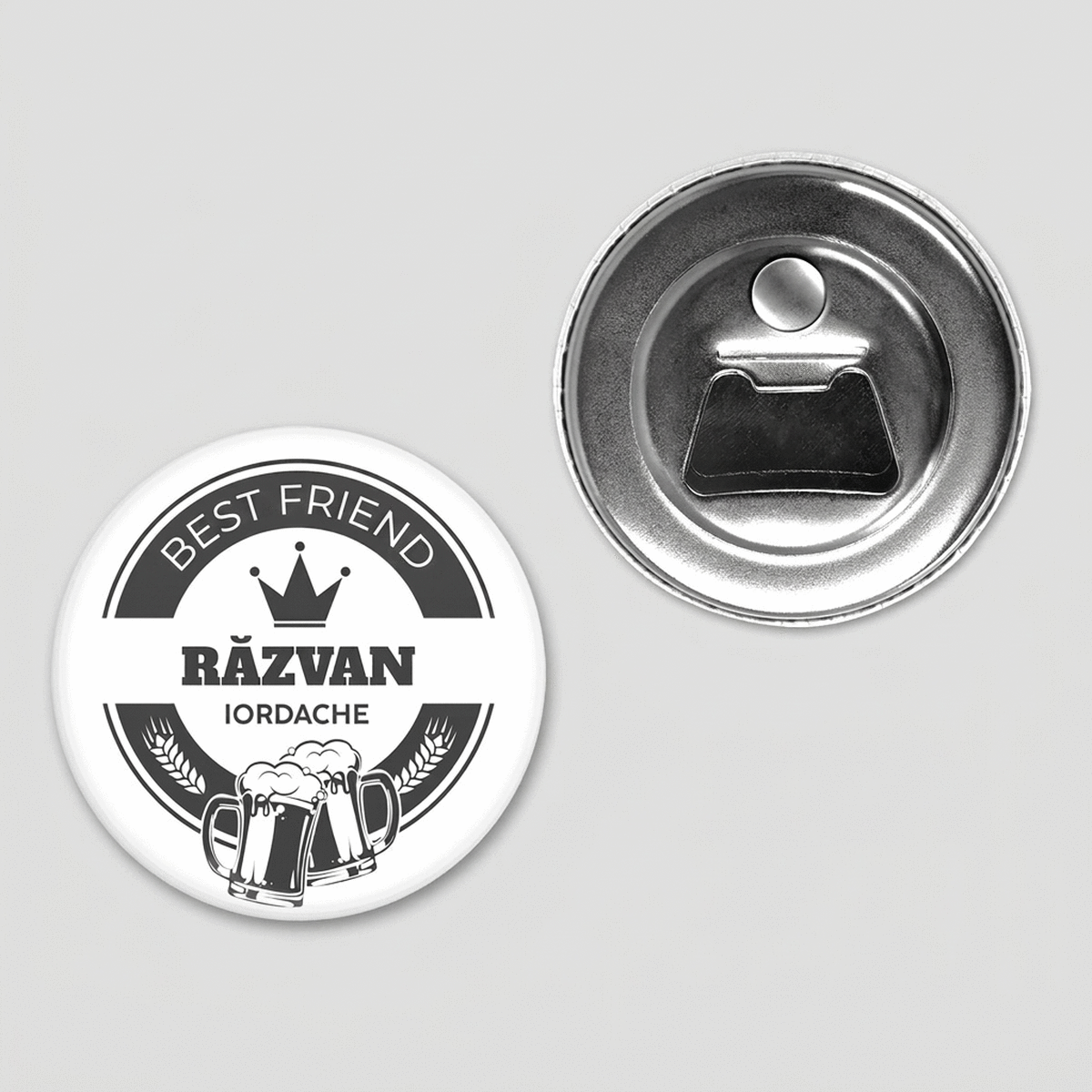 Abrebotellas con imán personalizado con texto - Cerveza