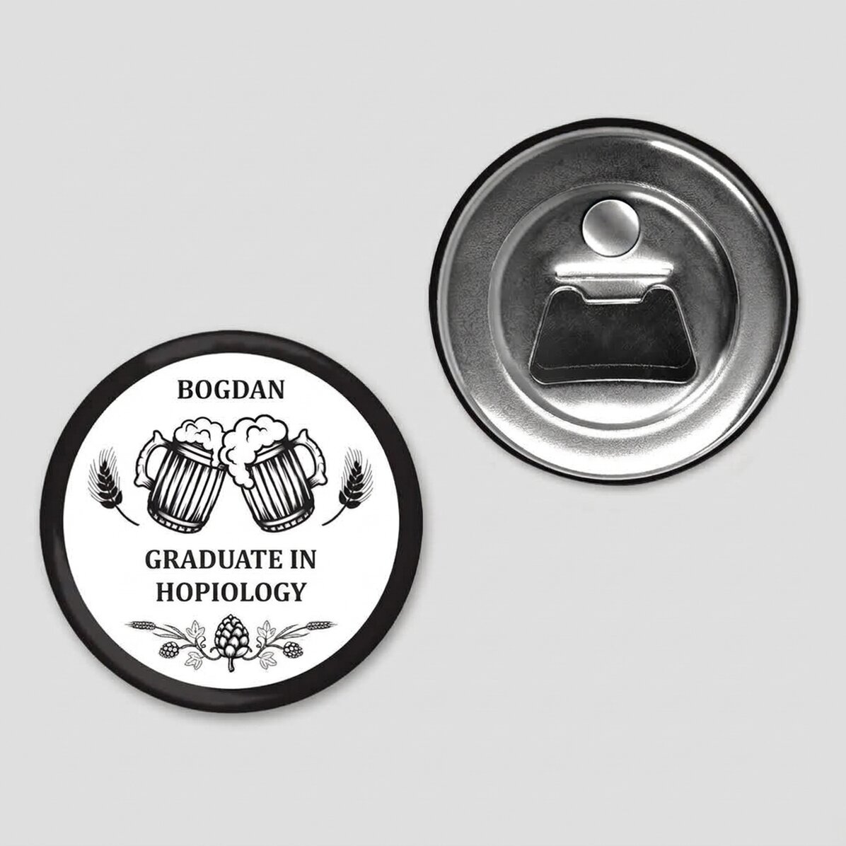 Abrebotellas con imán personalizado con mensaje - Cerveza