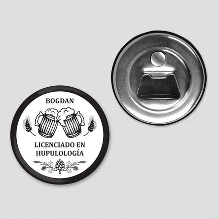 Abrebotellas con imán personalizado con mensaje - Cerveza