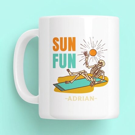 Taza personalizada con texto - Sun Fun