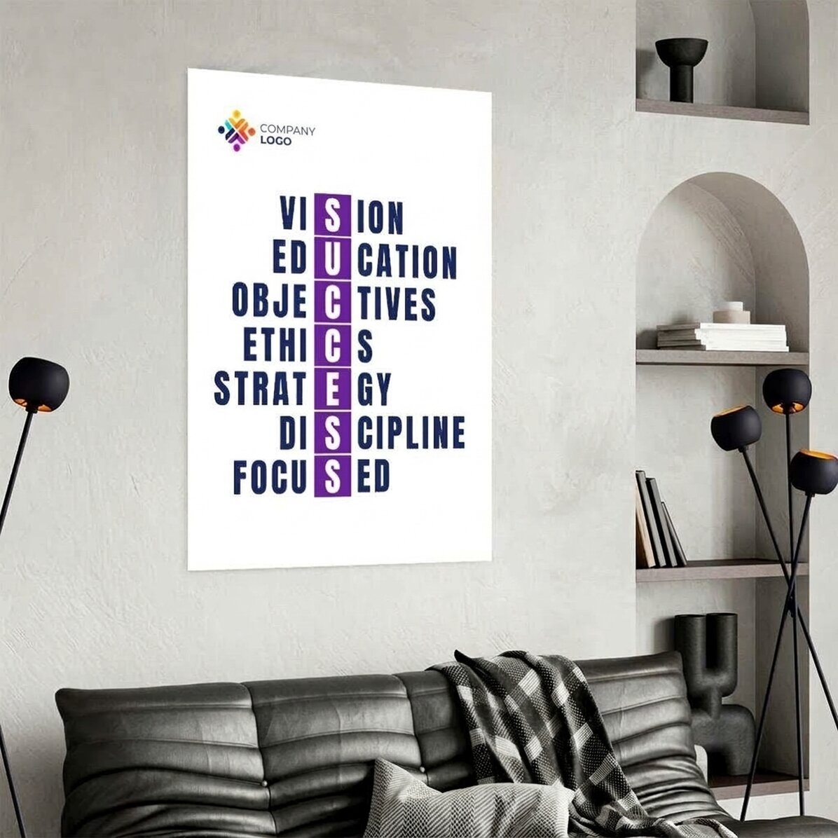 Póster personalizado con texto y logotipo - Success