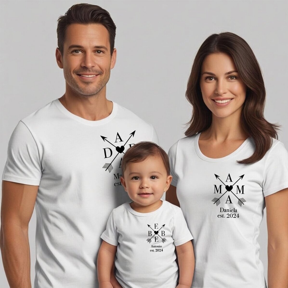 Camiseta de algodón personalizada para niños/adultos - Family