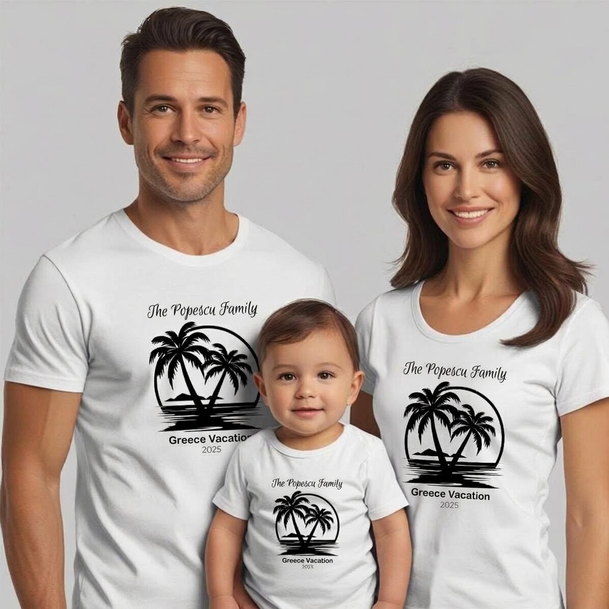 Camiseta de algodón personalizada para niños/adultos - Vacaciones de verano