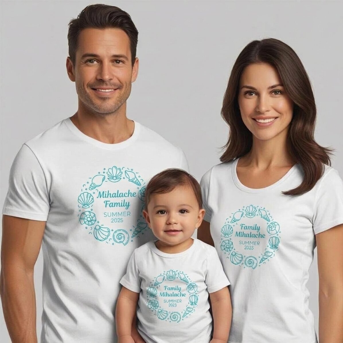 Camiseta de algodón personalizada para niños/adultos - Vacaciones en la playa