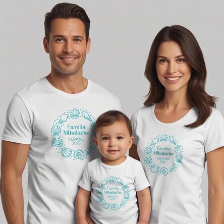 Camiseta de algodón personalizada para niños/adultos - Vacaciones en la playa
