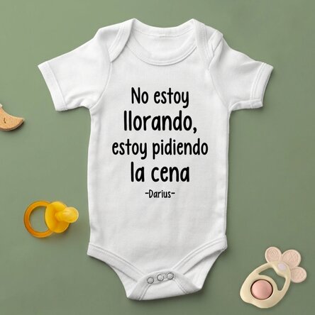 Body para niños personalizado con texto - Dinner