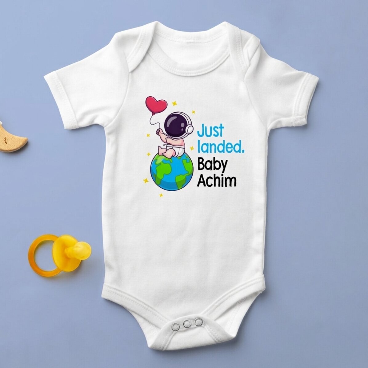 Body para niños personalizado con texto - Just landed