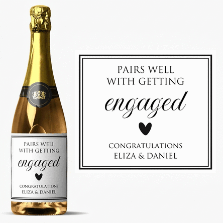Personalised sparkling wine with text - Heart