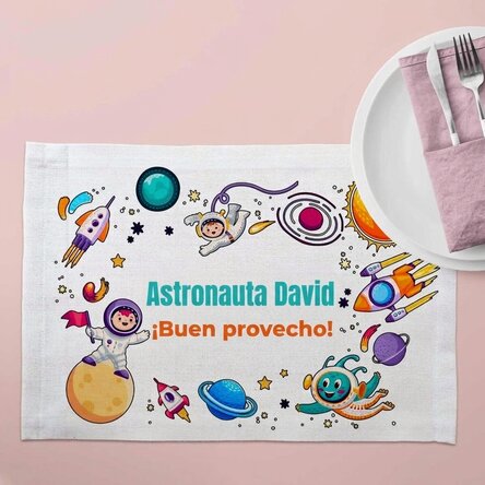 Soporte para plato personalizado con texto - Astronauta
