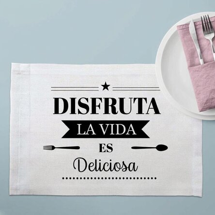 Poseplato personalizado con texto - Delicious