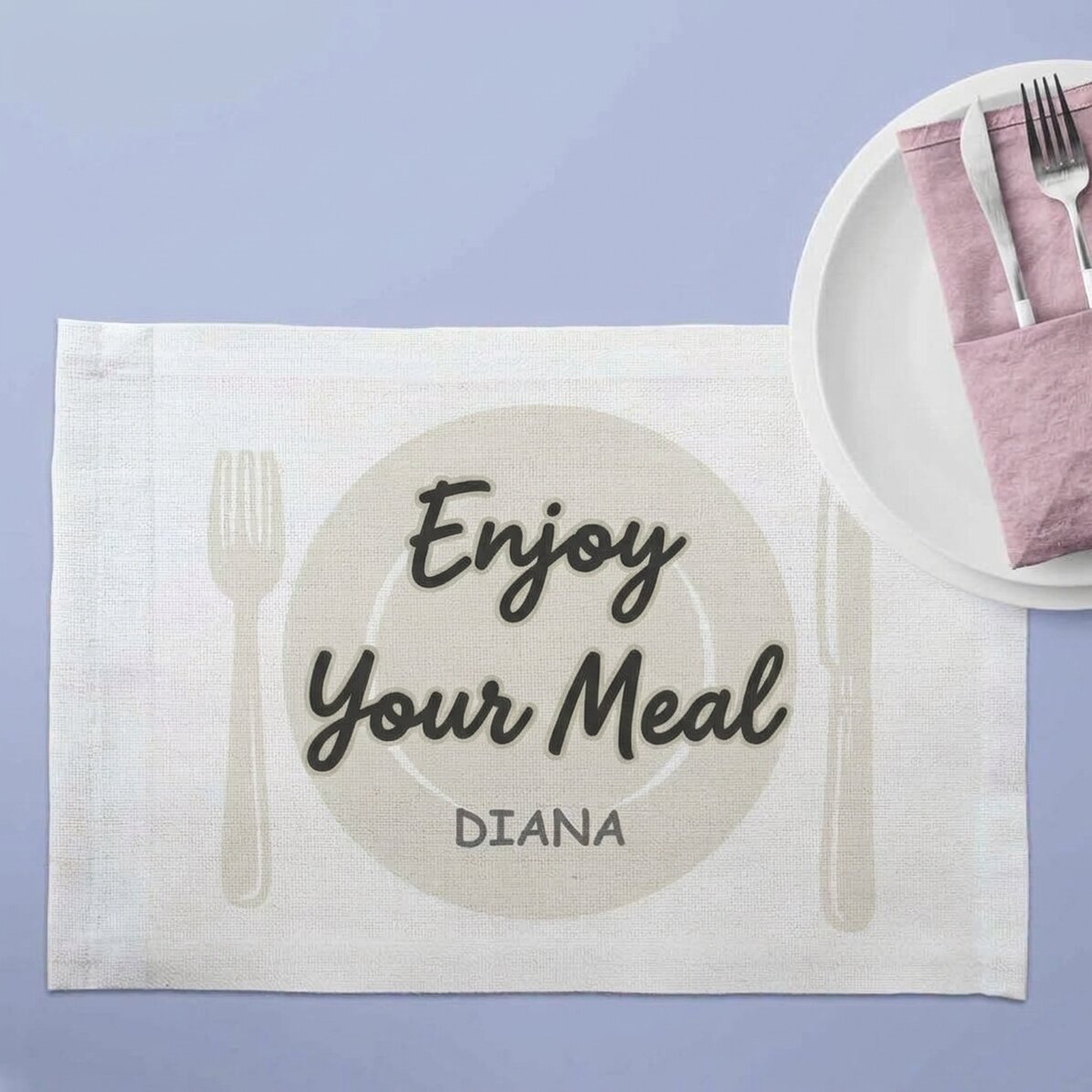 Portaplatos personalizado con nombre - Bon Apetit