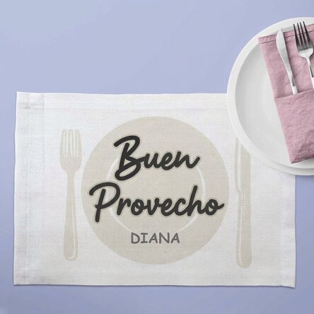 Portaplatos personalizado con nombre - Bon Apetit