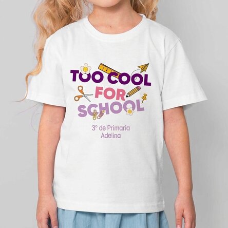 Camiseta de algodón para niños personalizada con mensaje - Cool