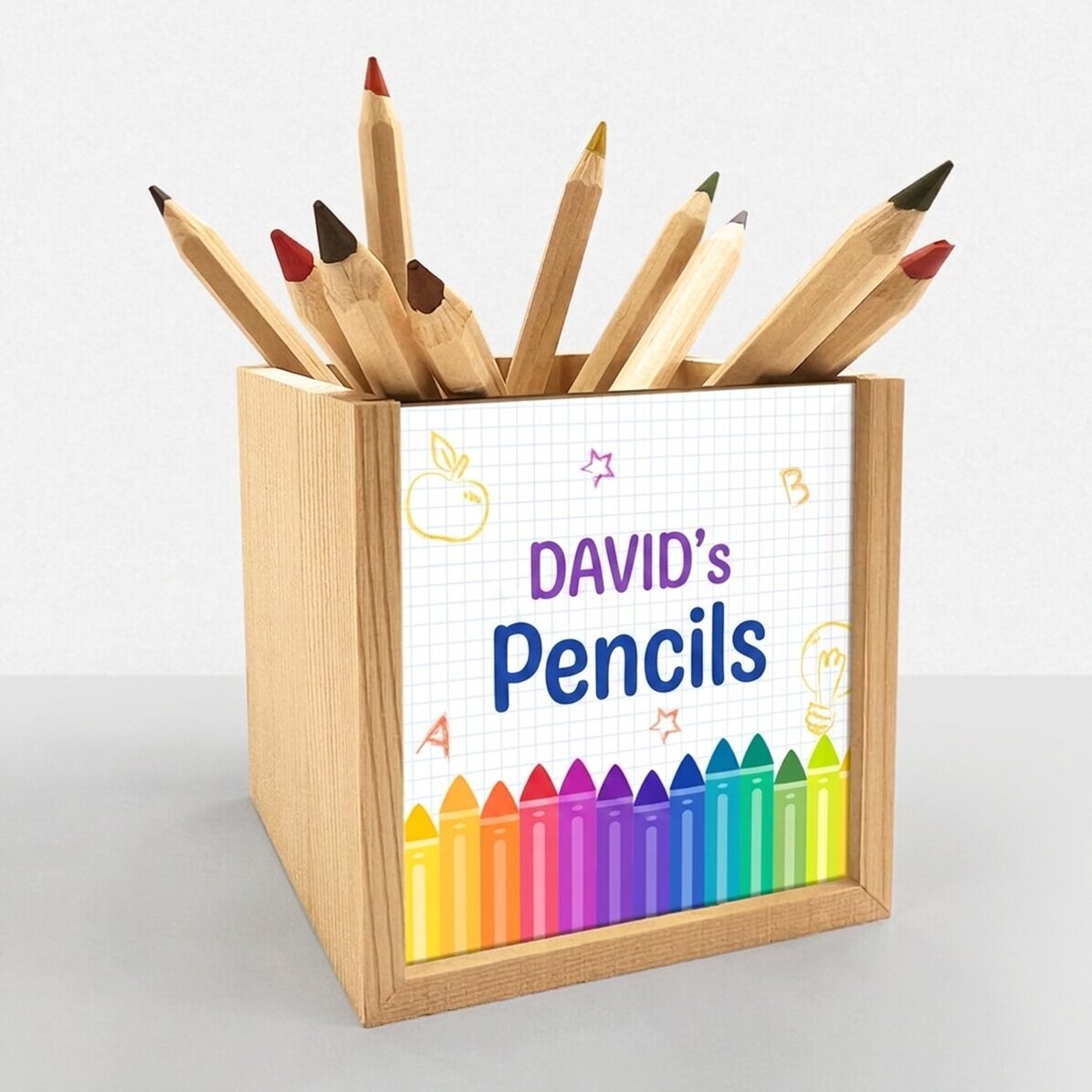 Portalápices personalizado con texto - Colors