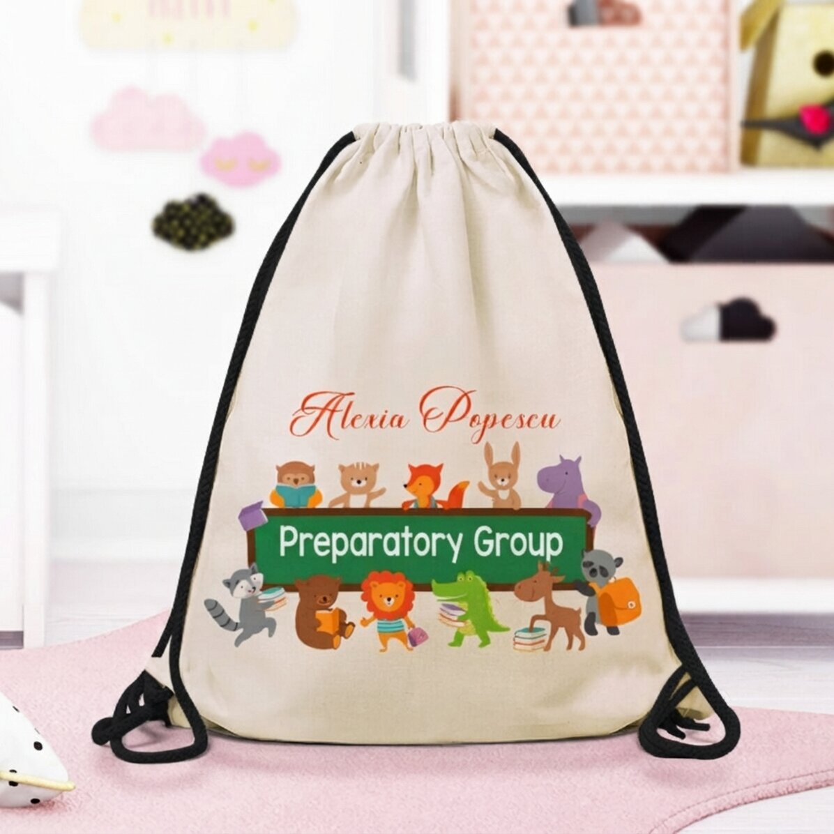 Mochila personalizada con nombre y texto - Animalute