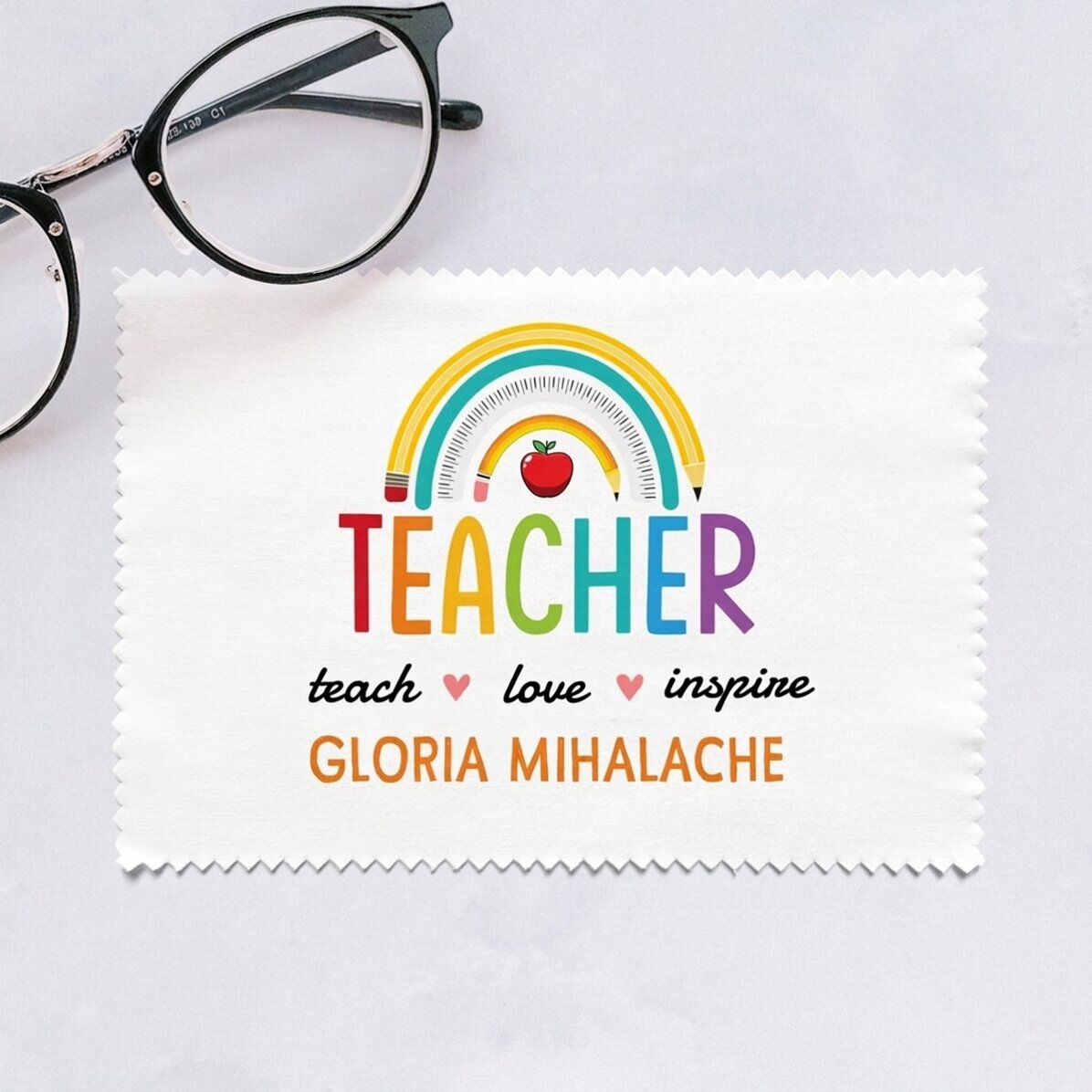 Paño personalizado para limpiar pantallas y gafas - Teacher