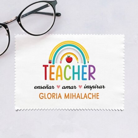 Paño personalizado para limpiar pantallas y gafas - Teacher