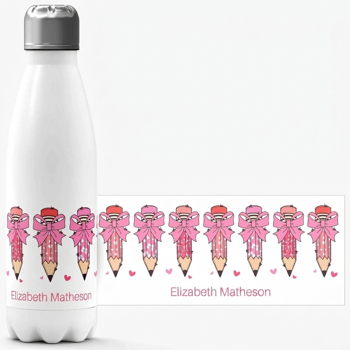 Termo con base blanca personalizado con mensaje - Lápices
