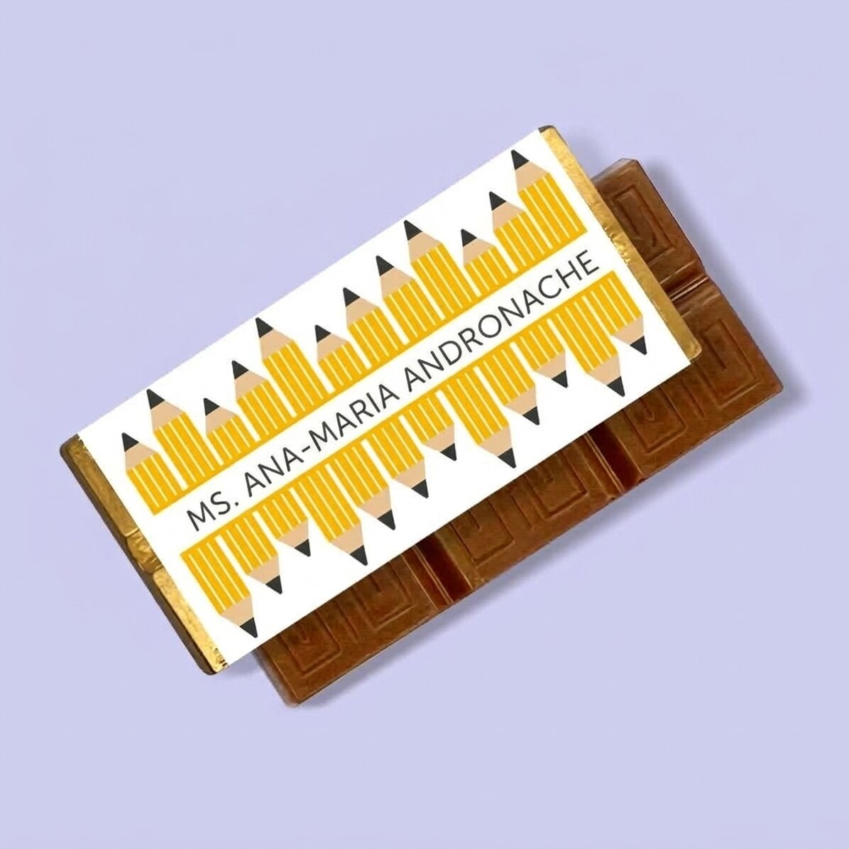 Mini tableta de chocolate personalizada con mensaje - Lápices