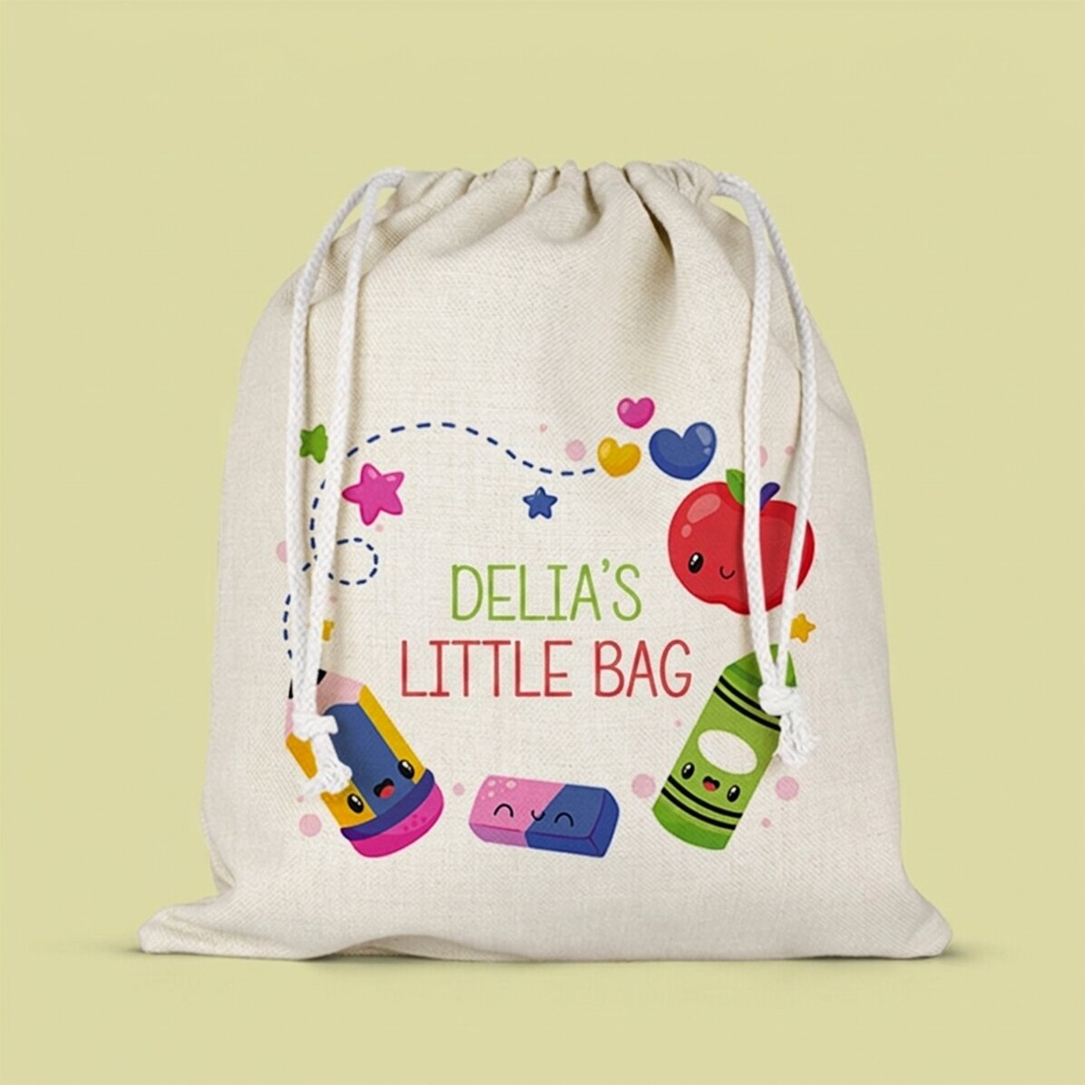 Bolsa para la guardería personalizada con texto - Colors
