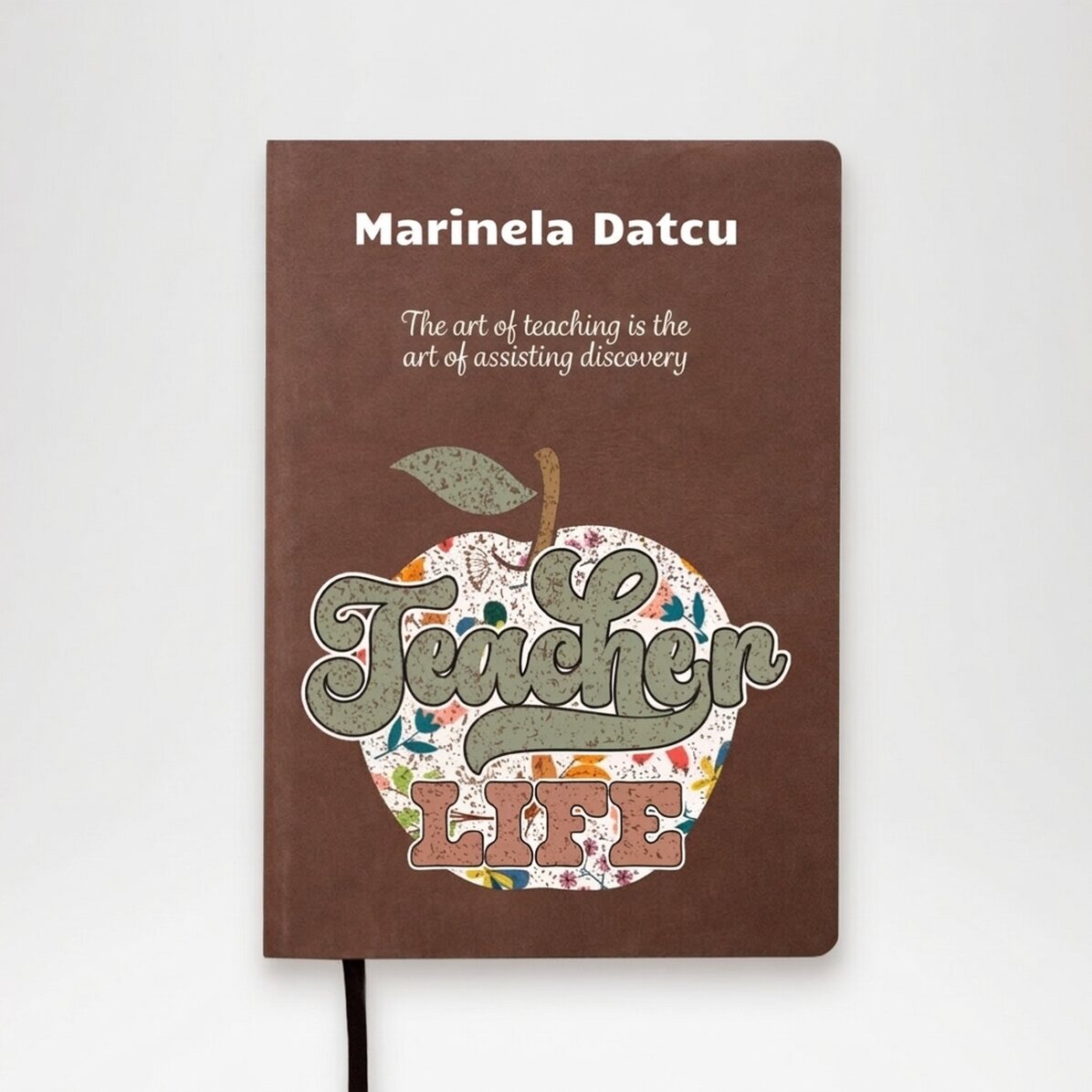 Agenda de piel personalizada a color - Teacher Life