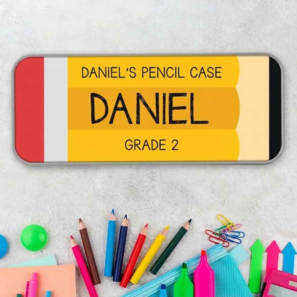 Estuche personalizado con texto - Lápiz