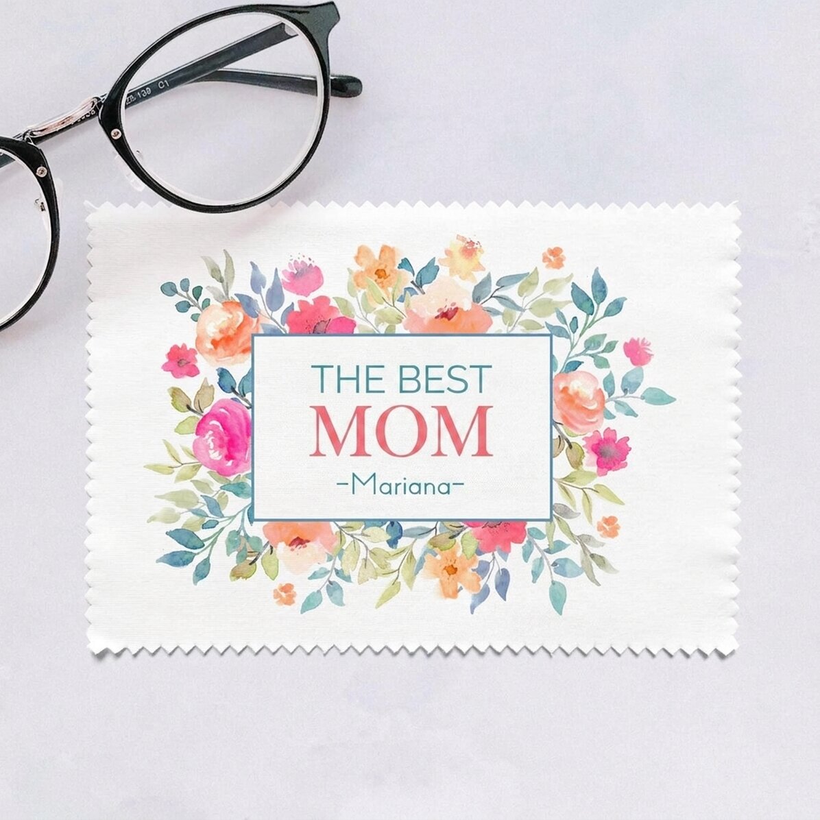 Paño personalizado para limpiar pantallas y gafas - Flowers