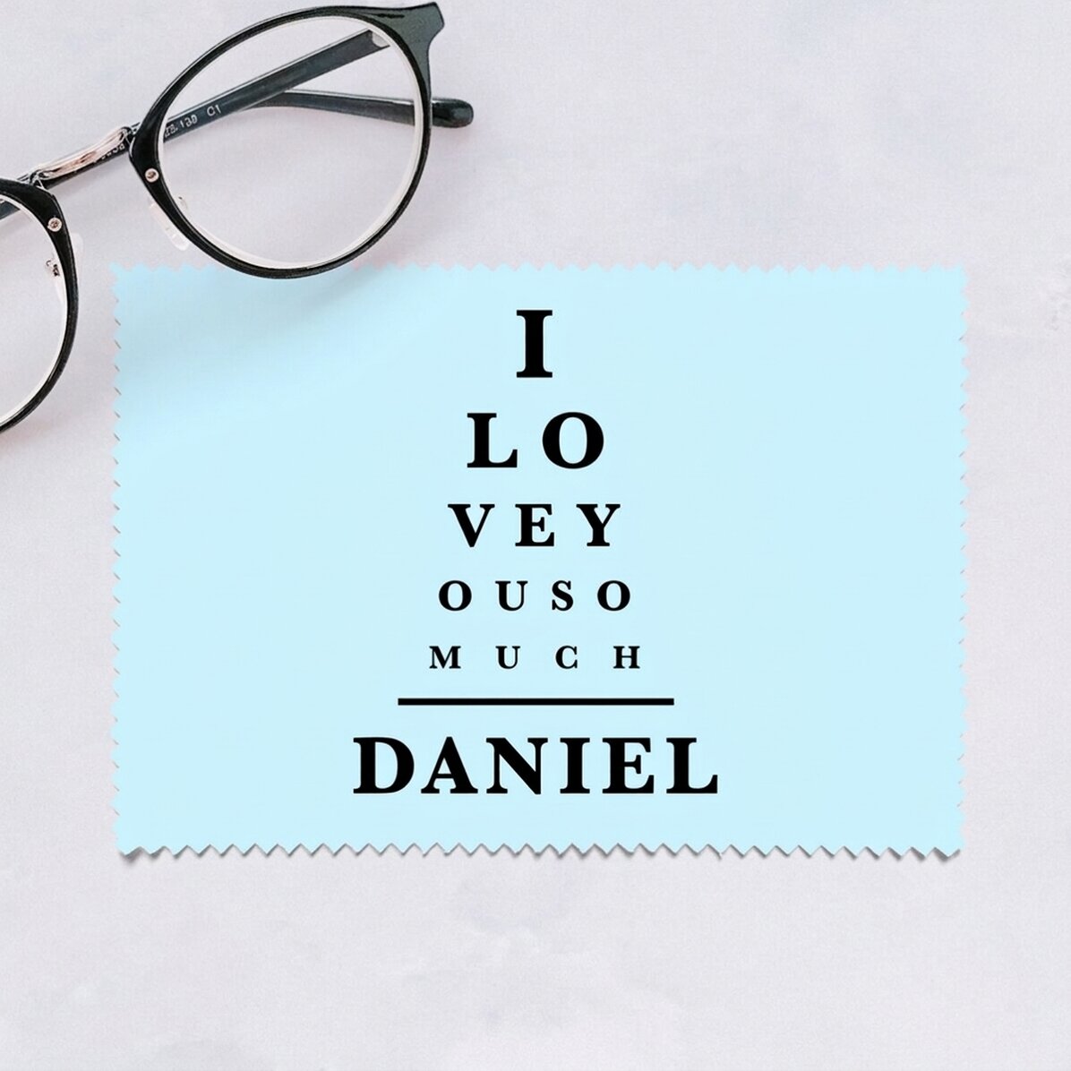 Paño personalizado para limpiar pantallas y gafas - Vision test