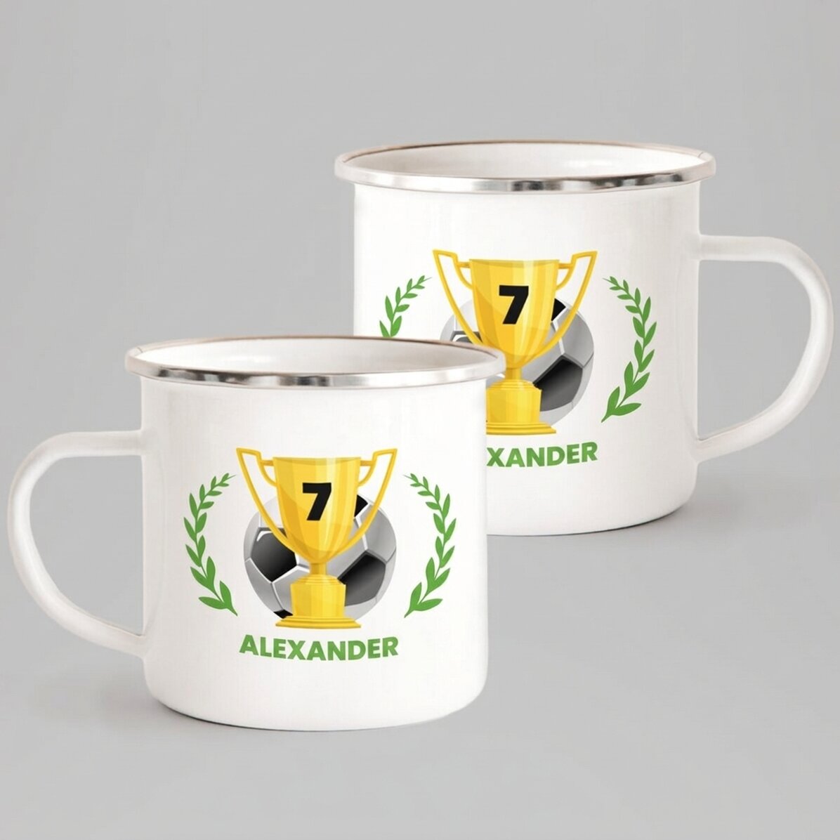 Taza esmaltada personalizada con mensaje - Campion