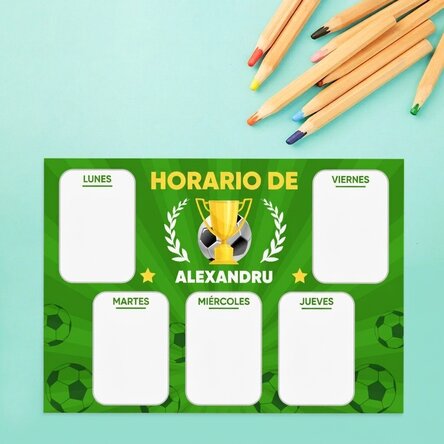 Horario personalizado con texto - Campion