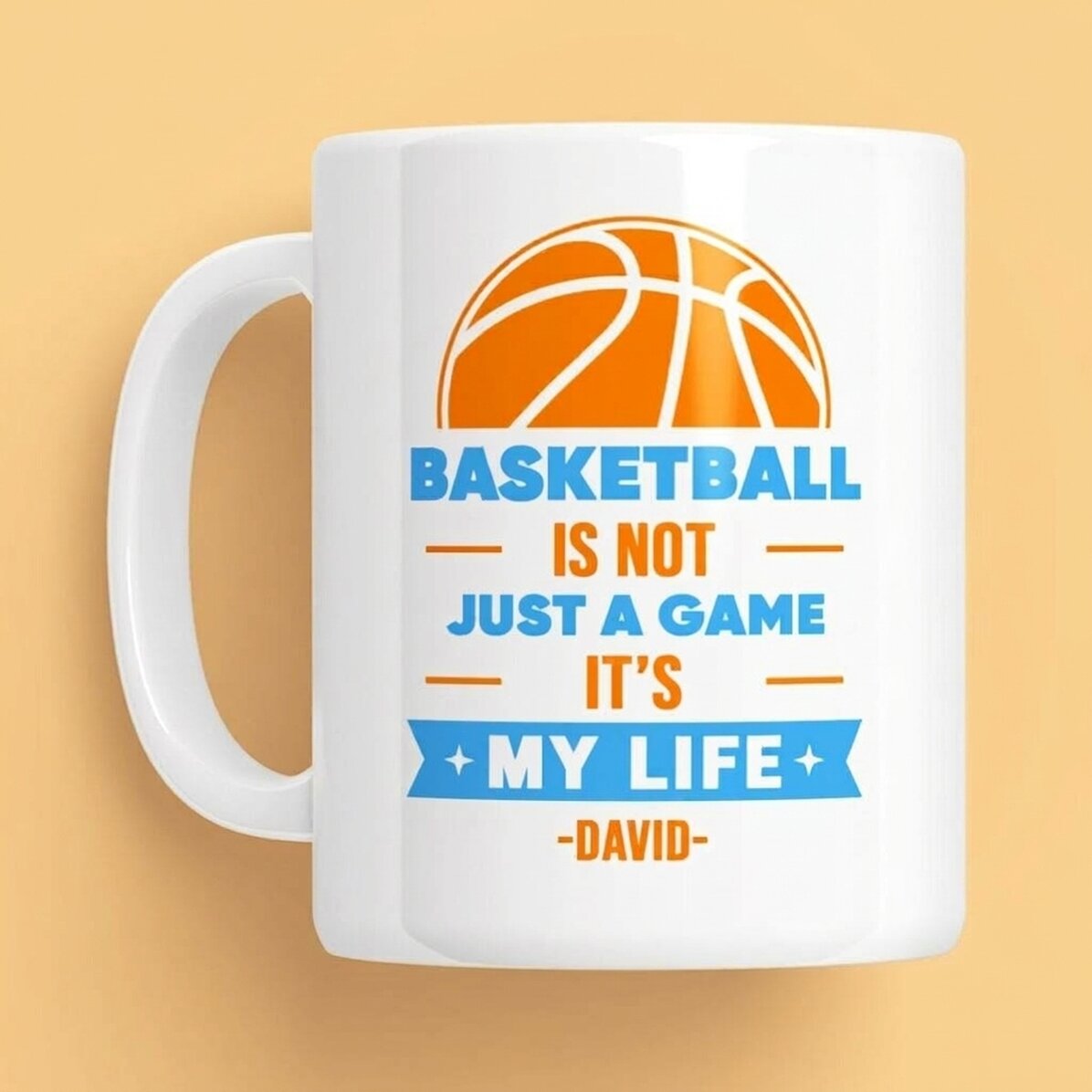 Taza personalizada con texto - Baloncesto