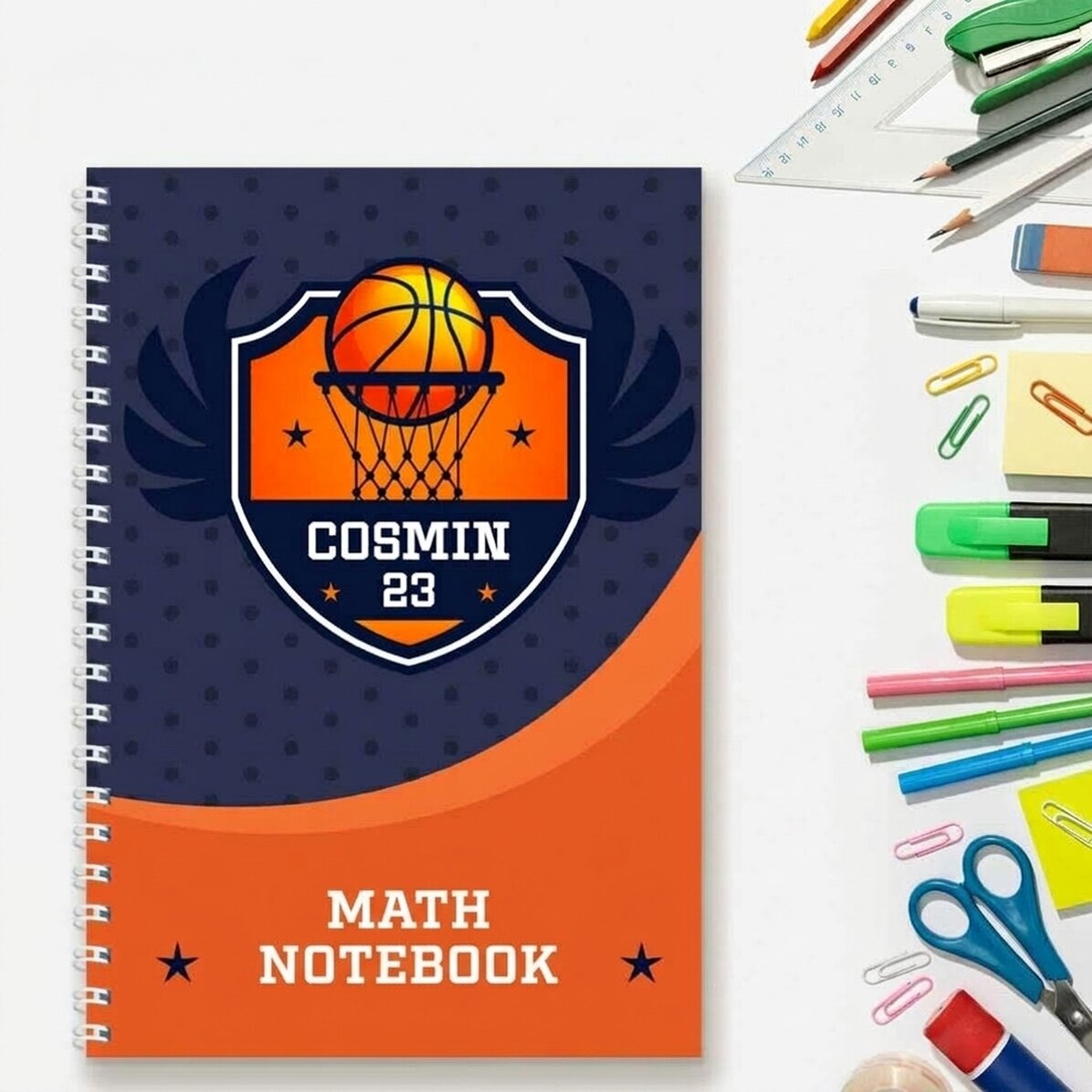 Cuaderno personalizado con texto - Baloncesto