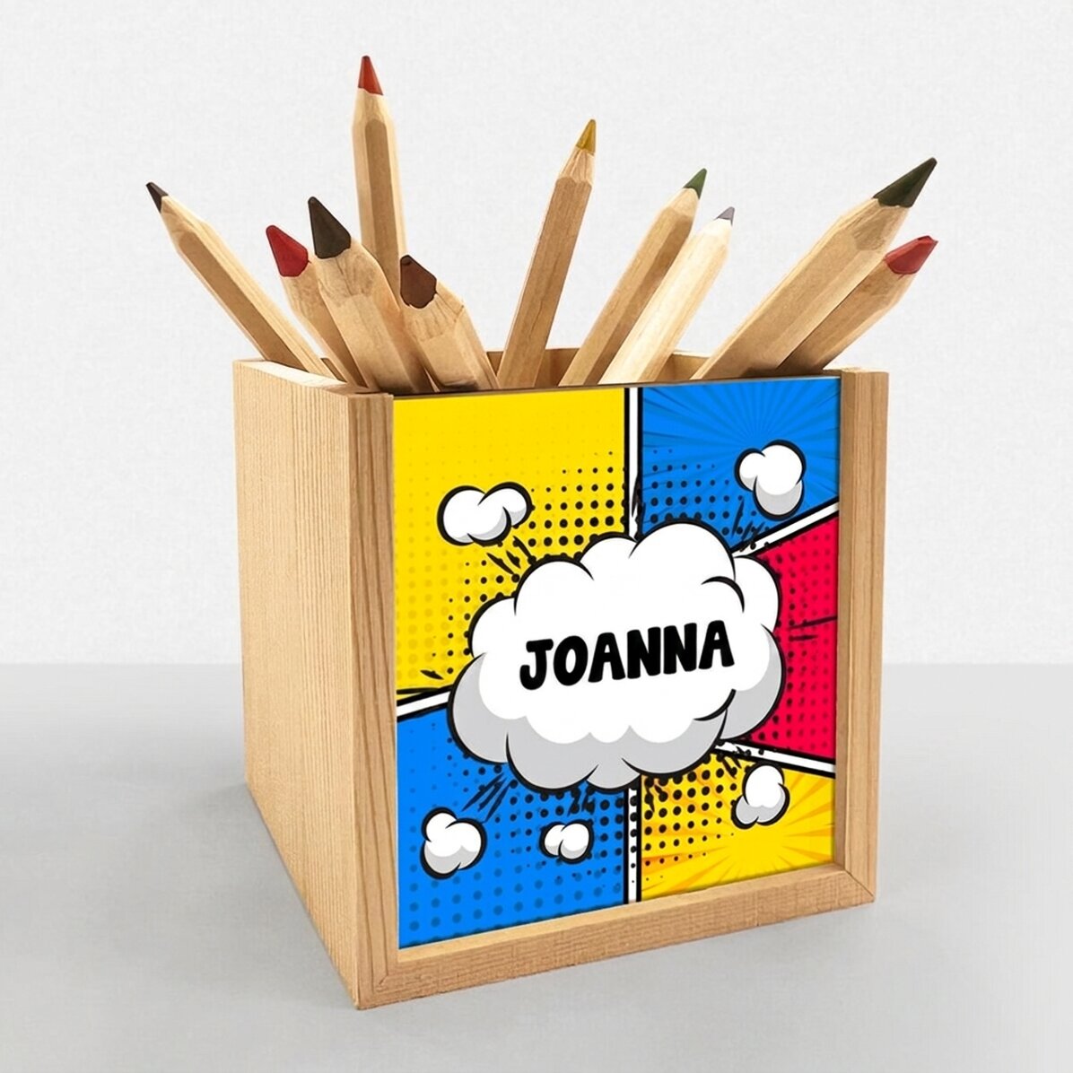 Portalápices personalizado con nombre - Cómics