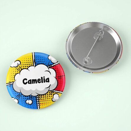 Chapa personalizada con nombre - Cómics