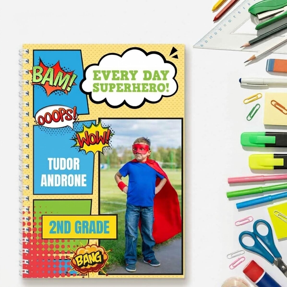 Cuaderno personalizado con texto y foto - Cómics