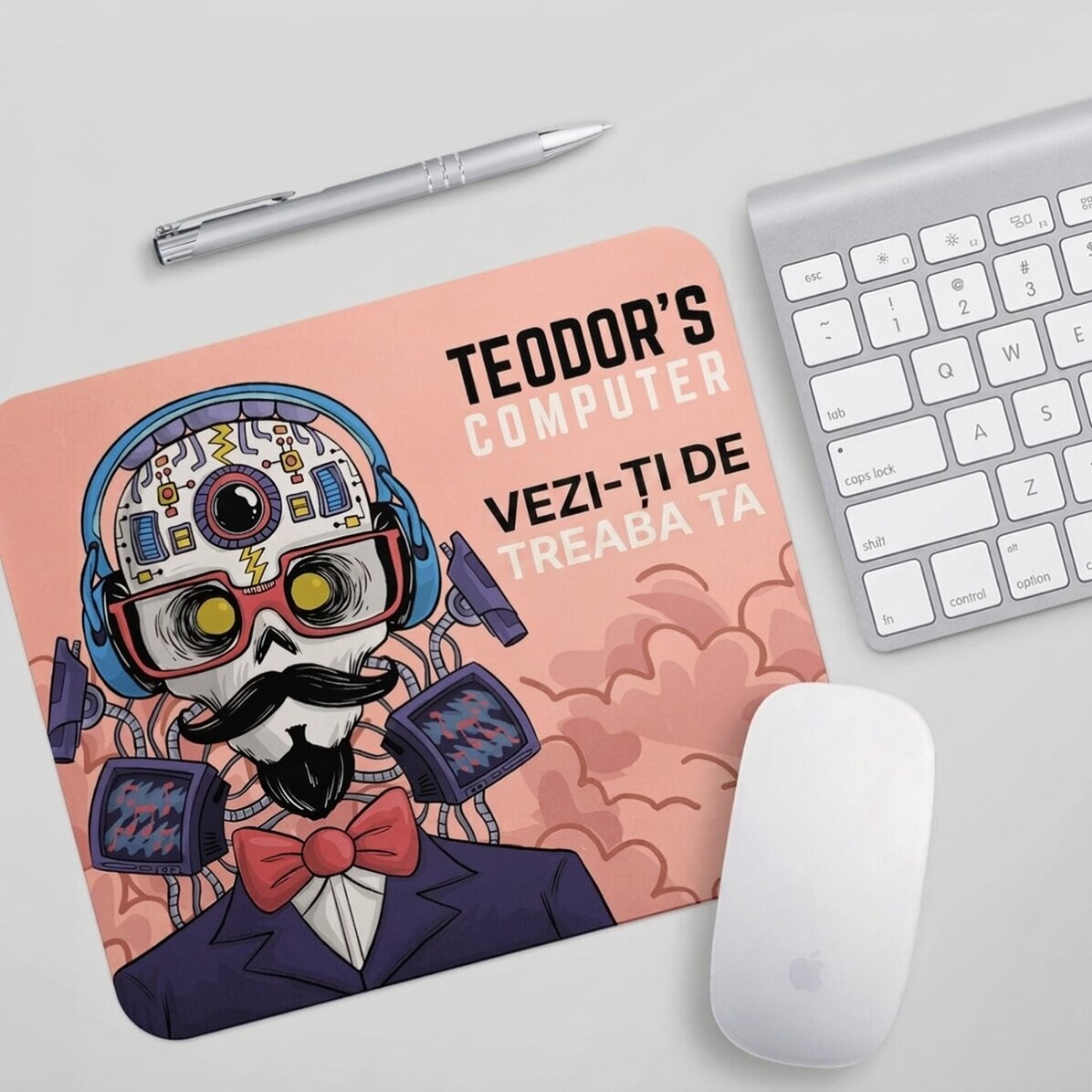 Alfombrilla de ratón personalizada con texto - Cyborg