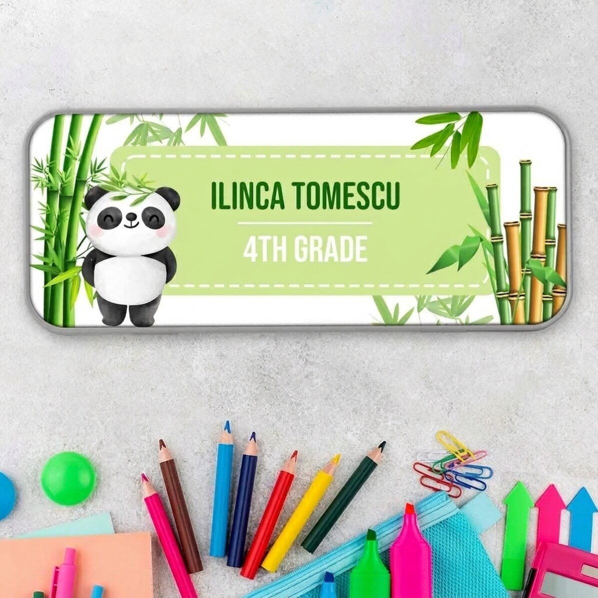 Estuche personalizado con mensaje - Cute Panda