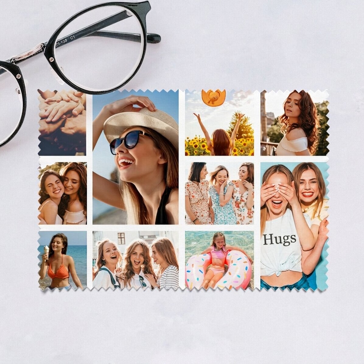 Paño personalizado con 10 imágenes para limpiar pantallas y gafas