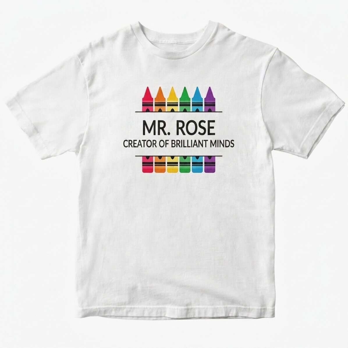 Camiseta de algodón personalizada con texto para profesores - Lápices