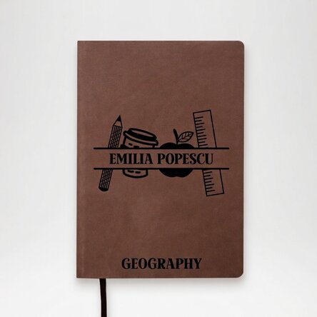 Personalised leather diary with text for teachers - Teacher essentials